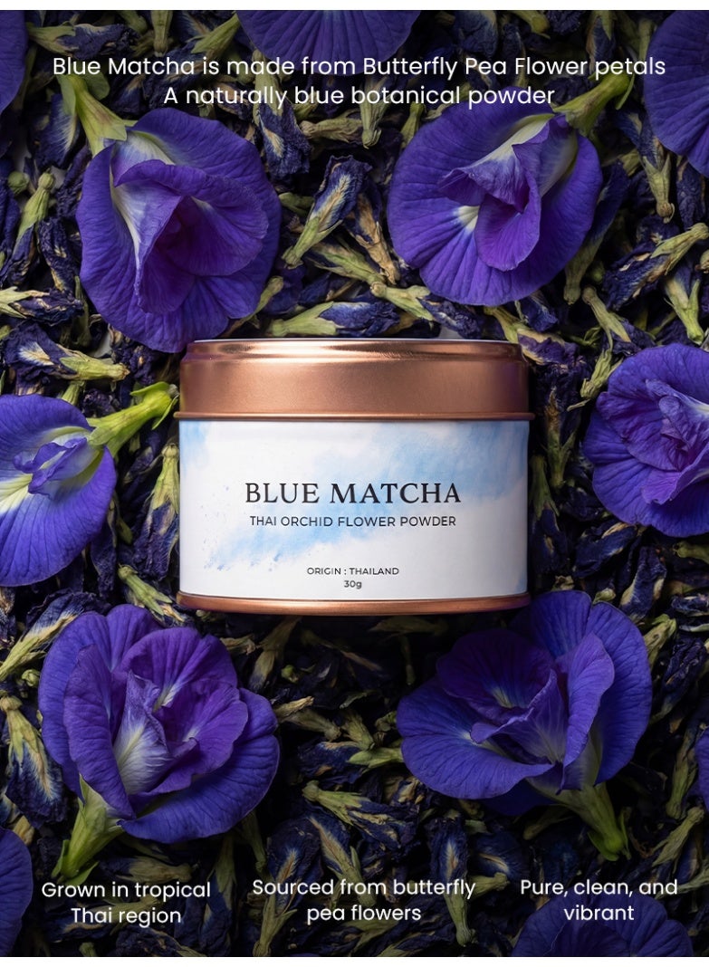 Tealand Matcha Blue Tea Butterfly Pea Tree Thai Orchid Flower Petal Powder 30g - Image 5